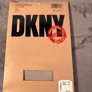 DKNY Coverings Vintage 1989 Sheer Natural Coverage Lace Control Taupe 2-Pack S